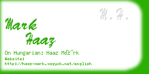 mark haaz business card